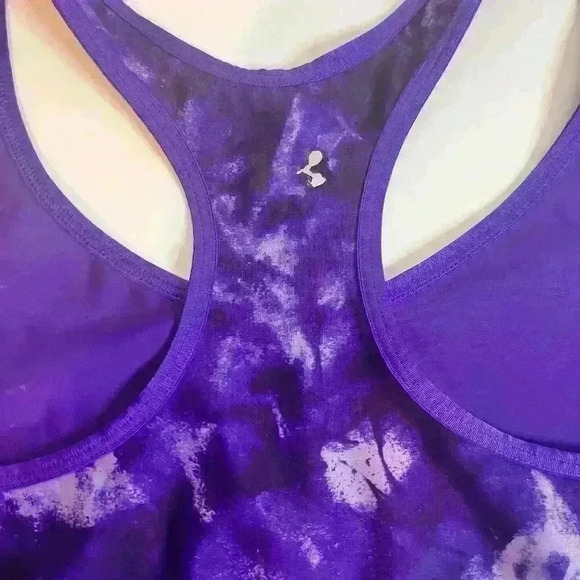 Under Armour Green & Purple Heat Gear Mid Impact Support Sports Bra Medium Lot - Picture 7 of 7